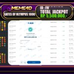 Bukti Jp MEME4D Slot Online 22 JANUARI 2025