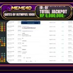 Bukti Jp MEME4D Slot Online 20 JANUARI 2025