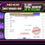 Bukti Jp MEME4D Slot Online 29 Mei 2025