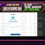 Bukti Jp MEME4D Slot Online 30 Mei 2025