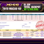Bukti Jp MEME4D Togel Online 26 Mei 2025