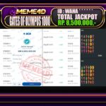 Bukti Jp MEME4D Slot Online 29 Agustus 2025