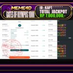 Bukti Jp MEME4D Slot Online 23 September 2025