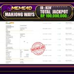 Bukti Jp MEME4D Slot Online 24 Oktober 2025