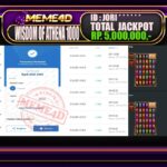 Bukti Jp MEME4D Slot Online 11 Oktober 2025