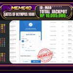 Bukti Jp MEME4D Slot Online 31 Oktober 2025