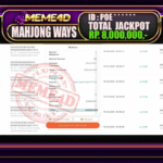 Bukti Jp MEME4D Slot Online 18 Oktober 2025