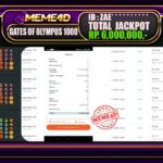 Bukti Jp MEME4D Slot Online 28 Oktober 2025