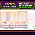 Bukti Jp MEME4D Togel Online 18 Januari 2026