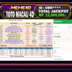Bukti Jp MEME4D Togel Online 17 Januari 2026