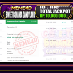 Bukti Jp MEME4D Casino Online 22 Januari 2026