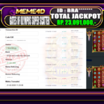 Bukti Jp MEME4D Slot Online 21 February 2026