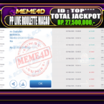 Bukti Jp MEME4D Casino Online 02 February 2026