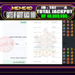 Bukti Jp MEME4D Slot Online 13 March 2026